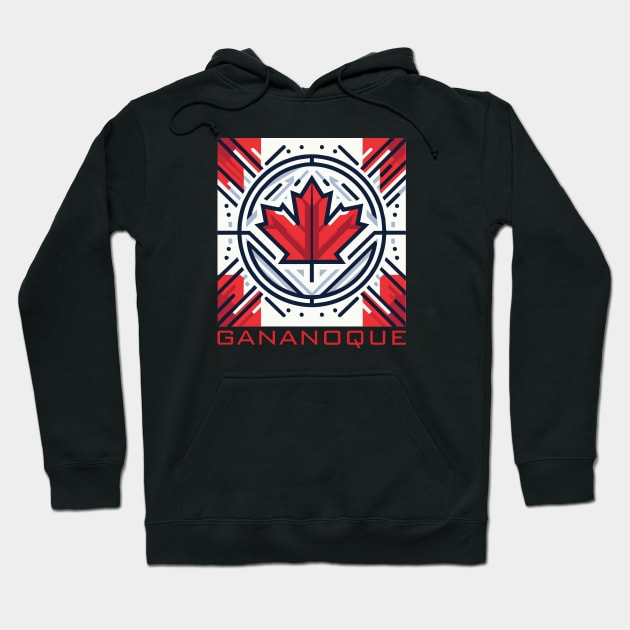 Gananoque Ontario Canada Flag Hoodie by Heartsake